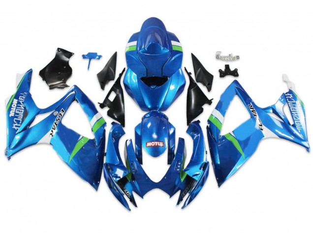 Mejores Carenados Moto Suzuki GSXR 600/750 2004-2005 - Azul Verde Blanco