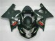 Mejores Carenados Moto Suzuki GSXR 600/750 2004-2005 - Negro Brillante Negro Mate Rojo Calcomanía
