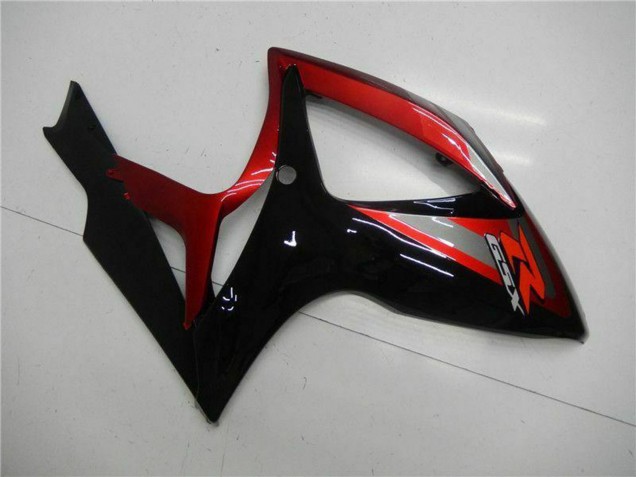 Mejores Carenado Moto Suzuki GSXR 600/750 2006-2007 - Rojo Negro Brillante