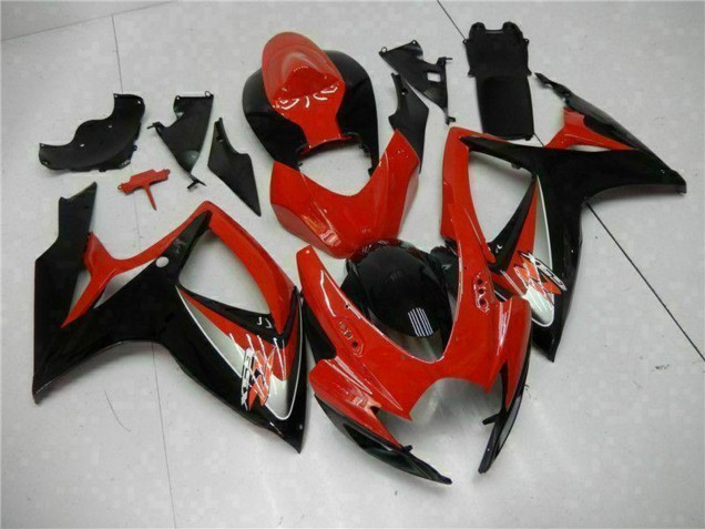 Mejores Carenados Moto Suzuki GSXR 600/750 2006-2007 - Rojo Negro Brillante