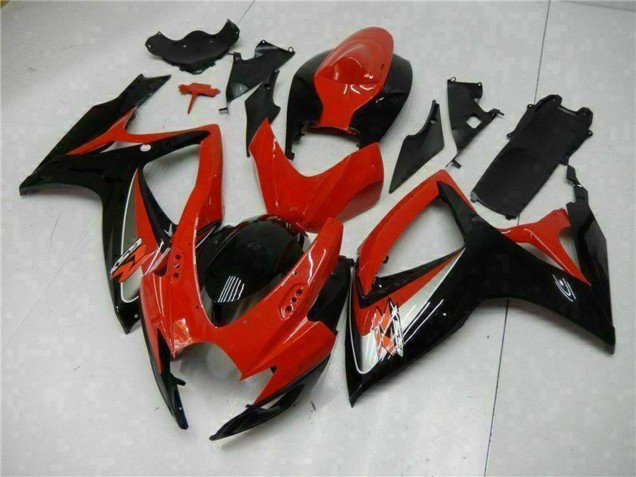 Mejores Carenados Moto Suzuki GSXR 600/750 2006-2007 - Rojo Negro Brillante