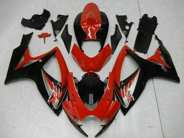 Mejores Carenados Moto Suzuki GSXR 600/750 2006-2007 - Rojo Negro Brillante