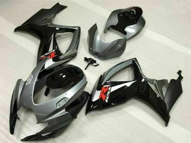 Mejores Carenados Moto Suzuki GSXR 600/750 2006-2007 - Plata Gris Negro Brillante Rojo