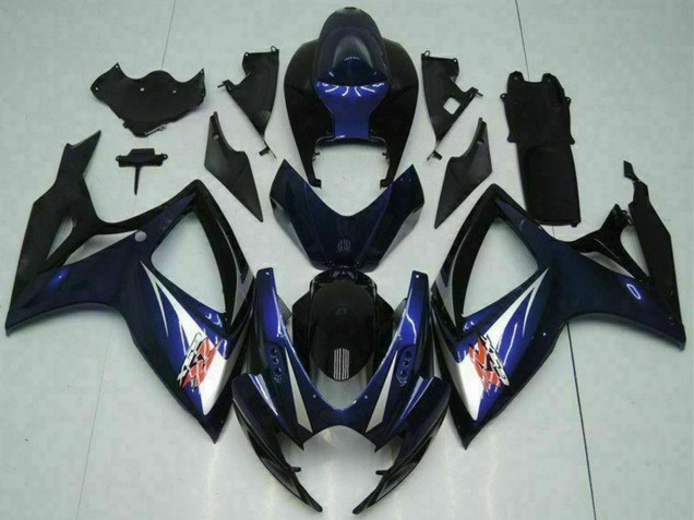 Mejores Carenados Moto Suzuki GSXR 600/750 2006-2007 - Negro Brillante Azul