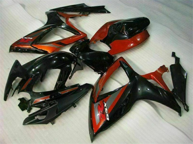 Mejores Carenados Moto Suzuki GSXR 600/750 2006-2007 - Negro Brillante Rojo