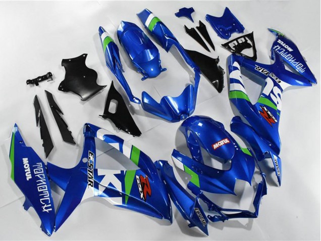 Mejores Carenados Moto Suzuki GSXR 600/750 2008-2010 - Azul Blanco Verde Negro