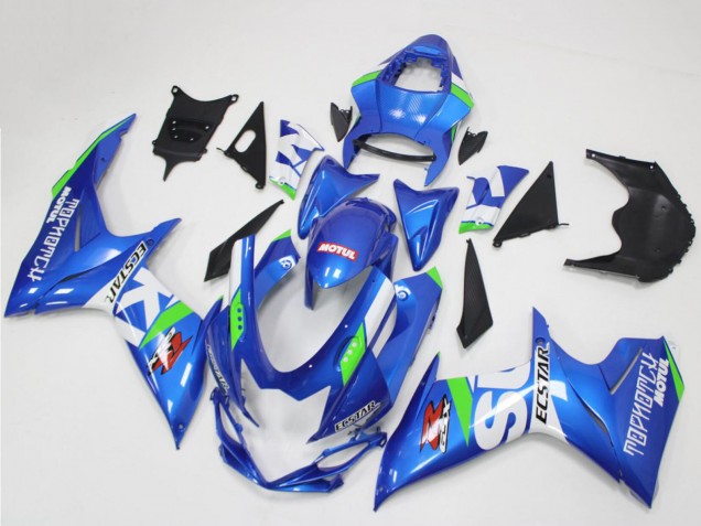Mejores Carenados Moto Suzuki GSXR 600/750 2011-2024 - Azul Blanco Verde