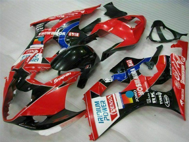 Mejores Carenados Moto Suzuki GSXR 1000 2003-2004 - Rojo Negro Azul Yoshimura