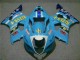 Mejores Carenados Moto Suzuki GSXR 1000 2003-2004 - Azul Blanco Amarillo Rizla