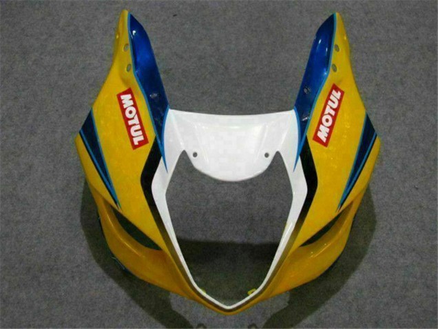 Mejores Carenados Moto Suzuki GSXR 1000 2003-2004 - Amarillo Azul Blanco Rojo Corona Motul