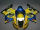 Mejores Carenados Moto Suzuki GSXR 1000 2003-2004 - Amarillo Azul Blanco Rojo Corona Motul