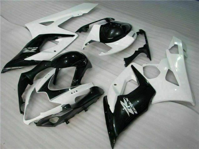 Mejores Carenados Moto Suzuki GSXR 1000 2005-2006 - Blanco Negro Brillante
