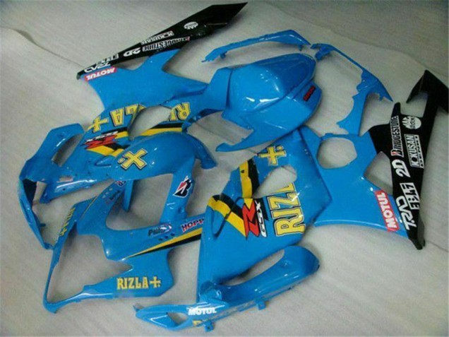 Mejores Carenados Moto Suzuki GSXR 1000 2005-2006 - Azul Oro Negro Rizla