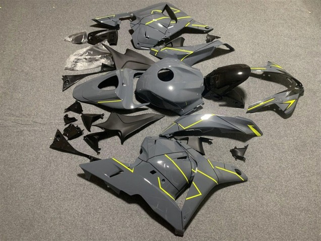 Mejores Carenados Moto Honda CBR600RR 2009-2012 - Nardo Gris Oscuro Amarillo