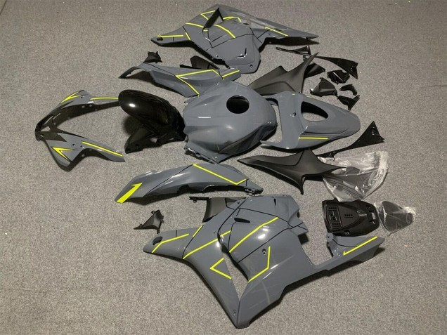 Mejores Carenados Moto Honda CBR600RR 2009-2012 - Nardo Gris Oscuro Amarillo