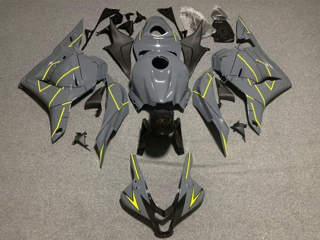 Mejores Carenados Moto Honda CBR600RR 2009-2012 - Nardo Gris Oscuro Amarillo