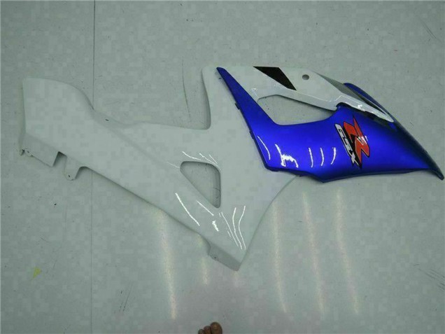 Mejores Carenado Moto Suzuki GSXR 1000 2005-2006 - Blanco Azul Negro Brillante