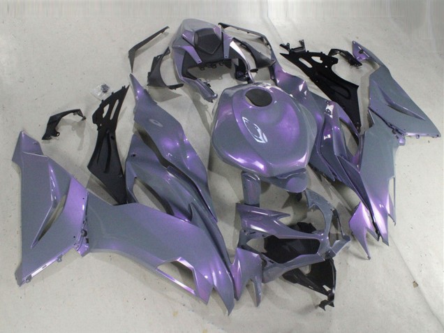 Mejores Carenados Moto Kawasaki ZX6R 2019-2022 - Camaleón Gris Dazz Púrpura Perla