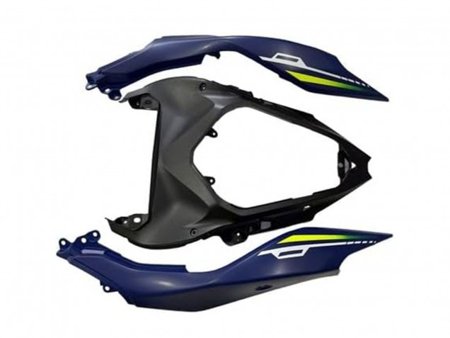 Mejores Carenados Moto Kawasaki Ninja 500 EX500R 2024-2025 - Azul Blanco Amarillo Plata Negro