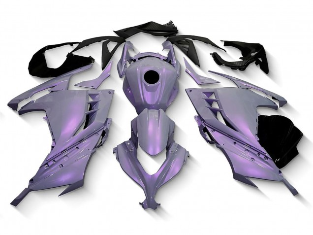 Mejores Carenados Moto Kawasaki EX300 2013-2024 - Camaleón Gris Dazz Púrpura Perla