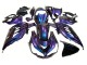 Mejores Carenados Moto Kawasaki ZX14R ZZR1400 2012-2024 - Camaleón Azul Púrpura