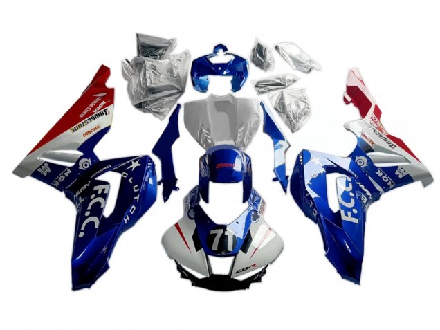 Mejores Carenados Moto Honda CBR1000RR-R 2020-2023 - Blanco Azul Rojo