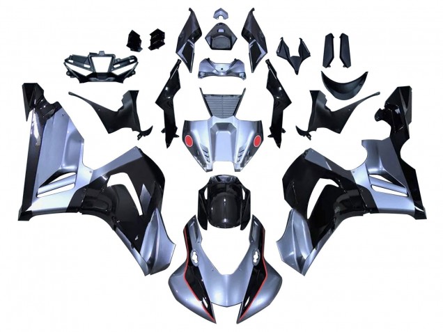 Mejores Carenados Moto Honda CBR1000RR-R 2020-2023 - Plata Negro Brillante