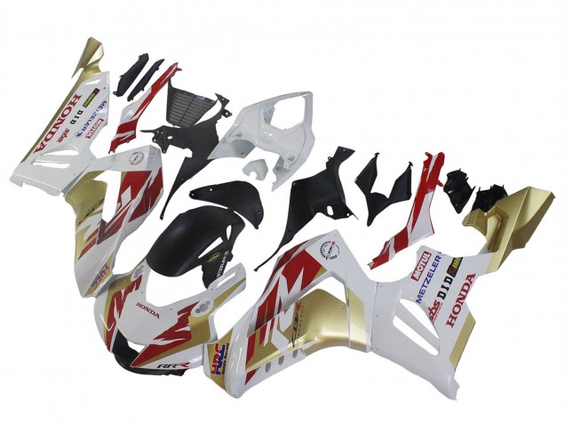 Mejores Carenados Moto Honda CBR1000RR-R 2020-2023 - Blanco Rojo Oro Motul HRC