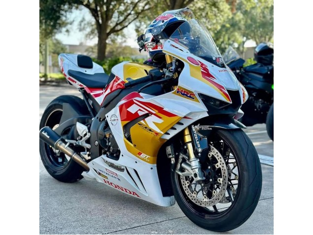 Mejores Carenados Moto Honda CBR1000RR-R 2020-2023 - Blanco Rojo Oro Motul HRC