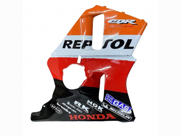 Mejores Carenados Moto Honda CBR400RR NC23 1987-1989 - Naranja Blanco Rojo Negro Brillante Repsol HRC