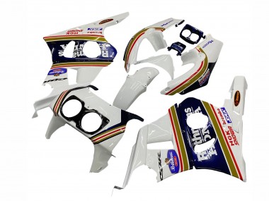 Mejores Carenados Moto Honda CBR400RR NC29 1990-1999 - Blanco Oro Rojo Azul Oscuro Rothmans