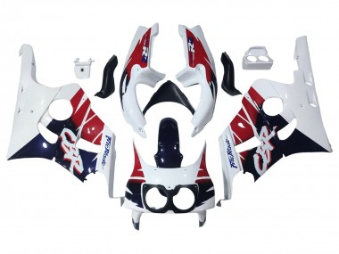 Mejores Carenados Moto Honda CBR400RR NC29 1990-1999 - Blanco Rojo Azul Oscuro Fireblade
