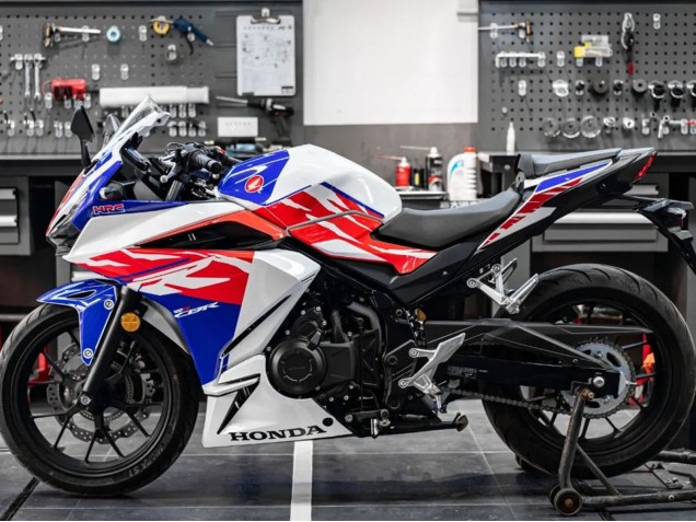 Mejores Carenado Moto Honda CBR400R 2022 - Blanco Rojo Azul