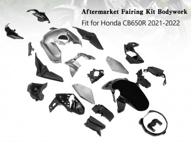 Mejores Carenados Moto Honda CB650R 2019-2022 - Plata Negro