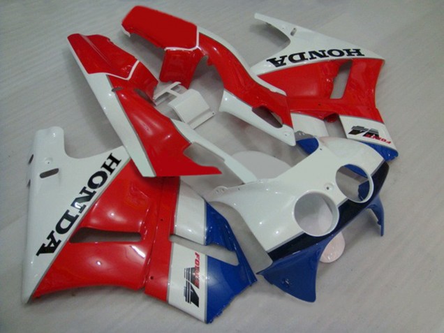 Mejores Carenados Moto Honda VFR400R NC30 1988-1992 - Blanco Rojo Azul