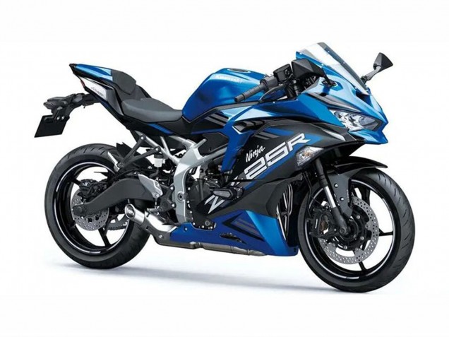 Mejores Carenados Moto Kawasaki ZX25R ZX-25R 2019-2025 - Azul Blanco Negro Mate