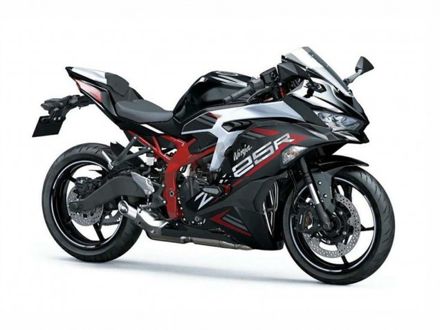 Mejores Carenados Moto Kawasaki ZX25R ZX-25R 2019-2025 - Plata Rojo Negro