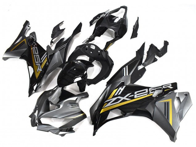 Mejores Carenados Moto Kawasaki ZX25R ZX-25R 2019-2025 - Gris Oro Negro Brillante