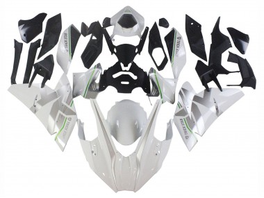Mejores Carenados Moto Kawasaki Ninja H2 2015-2022 - Blanco Plata Verde