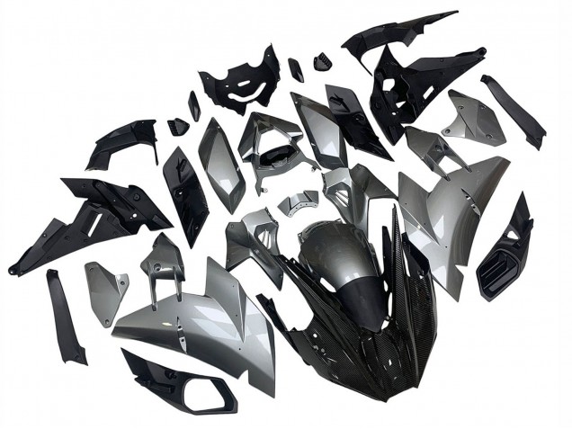 Mejores Carenados Moto Kawasaki Ninja H2 2015-2022 - Plata Negro FibraCarbono