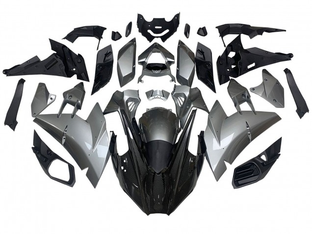 Mejores Carenados Moto Kawasaki Ninja H2 2015-2022 - Plata Negro FibraCarbono