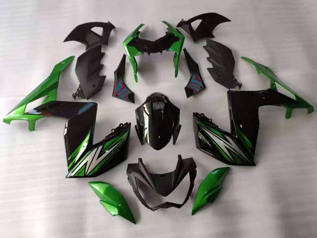 Mejores Carenados Moto Kawasaki Z250/Z300 2015-2016 - Verde Negro Blanco