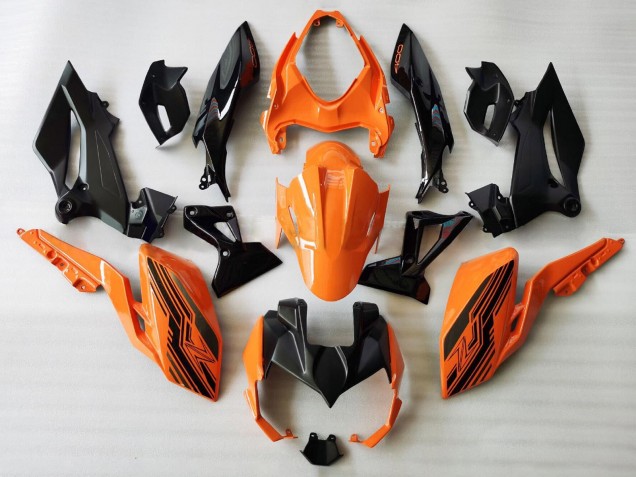 Mejores Carenados Moto Kawasaki Z400 2018-2024 - Naranja Negro Brillante