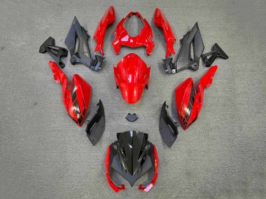 Mejores Carenados Moto Kawasaki Z400 2018-2024 - Rojo Negro Mate
