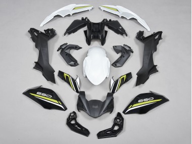 Mejores Carenados Moto Kawasaki Ninja Z650 2017-2019 - Negro Blanco Amarillo