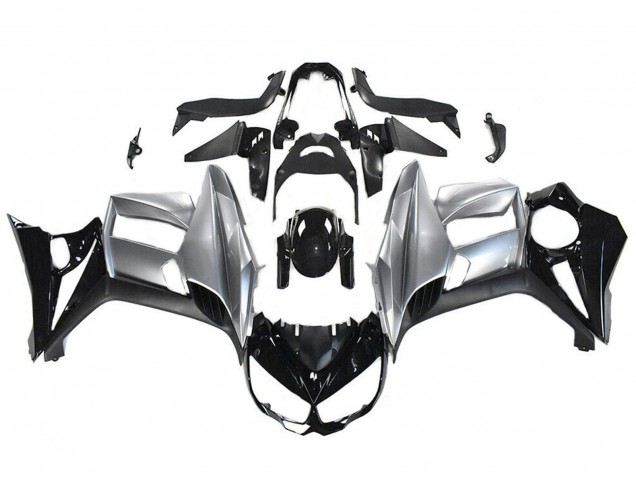 Mejores Carenados Moto Kawasaki Z1000SX 2010-2016 - Negro Brillante Plata
