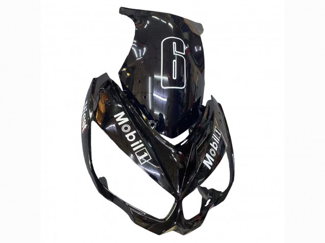 Mejores Carenados Moto Kawasaki Z1000SX 2010-2016 - Negro Brillante Oro Blanco Mobil West