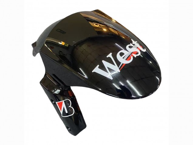 Mejores Carenados Moto Kawasaki Z1000SX 2010-2016 - Negro Brillante Oro Blanco Mobil West