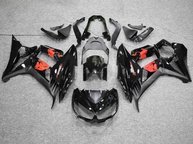 Mejores Carenados Moto Kawasaki Z1000SX 2010-2016 - Negro Brillante Negro Mate Rojo Bull