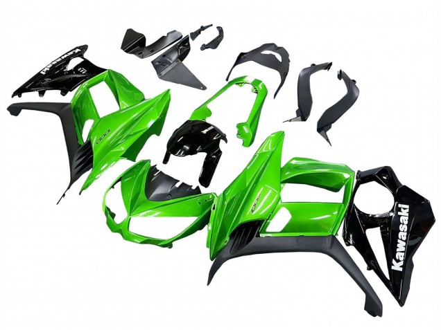 Mejores Carenados Moto Kawasaki Z1000SX 2010-2016 - Negro Brillante Negro Mate Verde